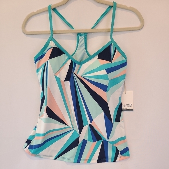 Carve Designs Other - New Carve Designs Women Stinson Tankini Kaleidoscope Swim Top Sz XS MRSP $58 NWT